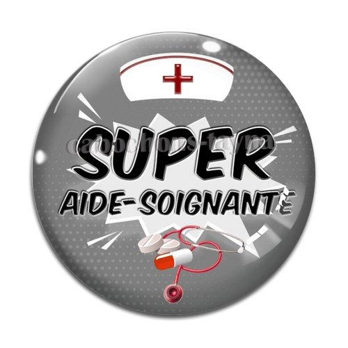 Cabochon super aide soignante, résine ou verre différente taille
