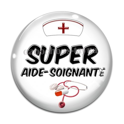 Cabochon super aide soignante, résine ou verre différente taille