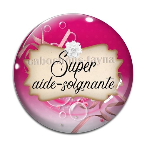 Cabochon super aide soignante, résine ou verre différente taille