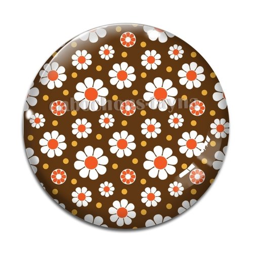 Cabochon fleur, résine ou verre différente taille