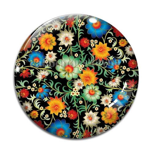 Cabochon fleur, résine ou verre différente taille