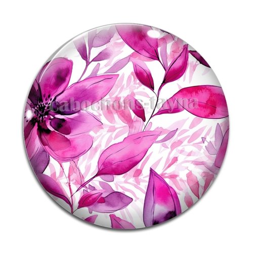 Cabochon fleur exotique, résine ou verre différente taille