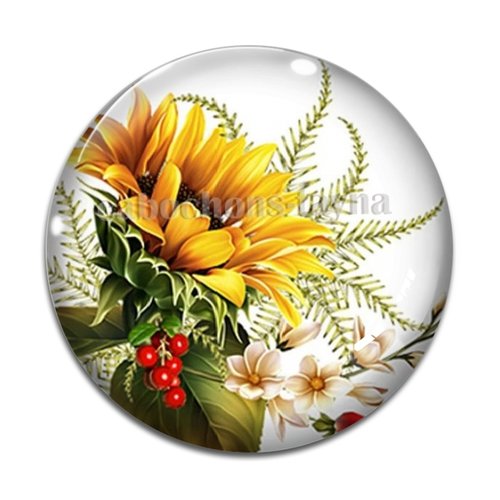 Cabochon tournesol, résine ou verre différente taille