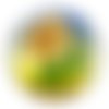 Cabochon tournesol, résine ou verre différente taille