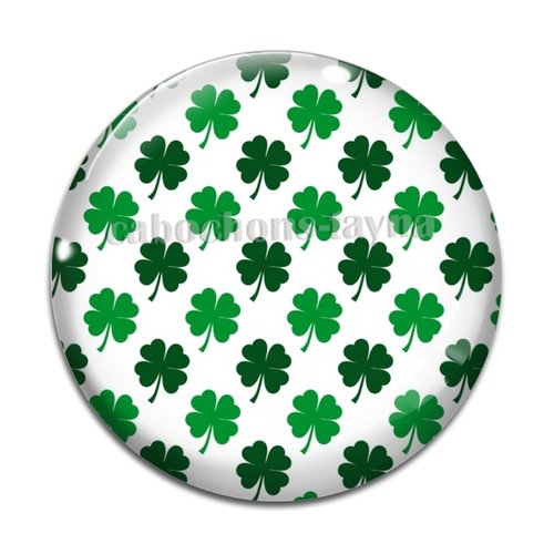 Cabochon trèfle à quatre feuilles, résine ou verre différente taille