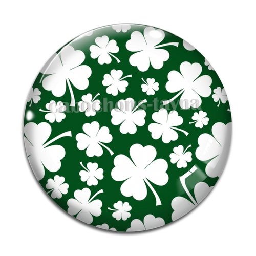 Cabochon trèfle à quatre feuilles, résine ou verre différente taille