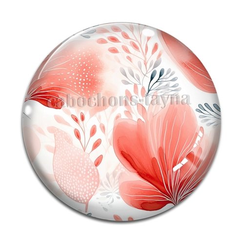 Cabochon feuille, résine ou verre différente taille