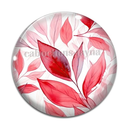 Cabochon feuille, résine ou verre différente taille