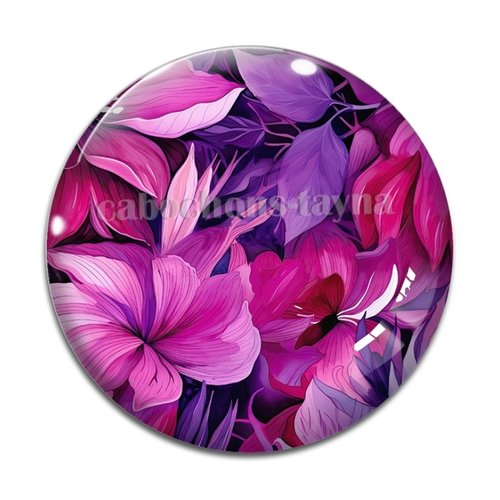 Cabochon feuille, résine ou verre différente taille
