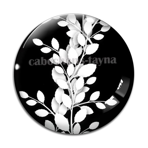 Cabochon feuille, résine ou verre différente taille