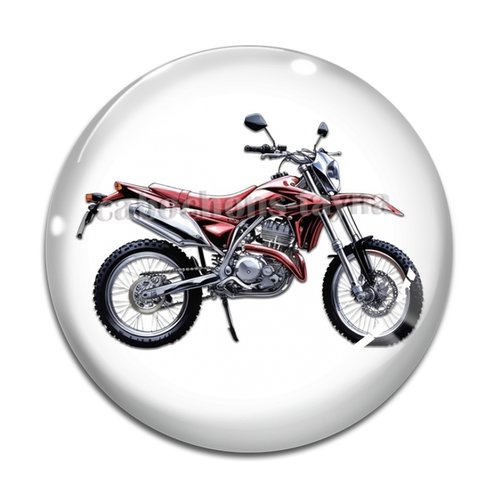 Cabochon motocross, résine ou en verre différente taille