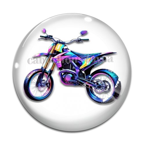 Cabochon motocross, résine ou en verre différente taille
