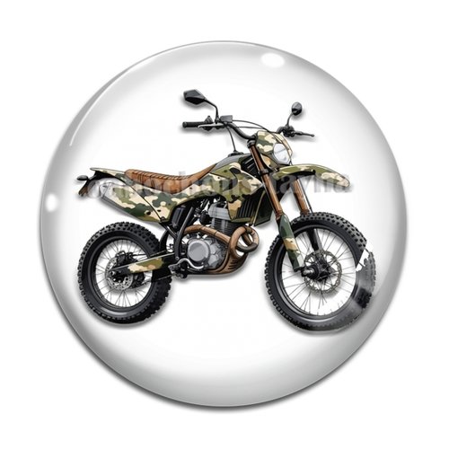 Cabochon motocross, résine ou en verre différente taille