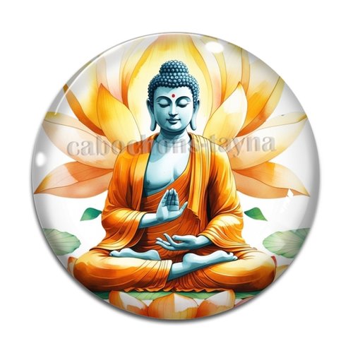 Cabochon bouddha, résine ou en verre différente taille