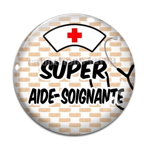 Cabochon super aide soignante, résine ou verre différente taille