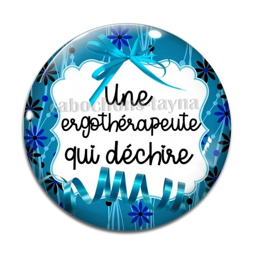 Cabochon ergothérapeute qui déchire, résine ou verre différente taille