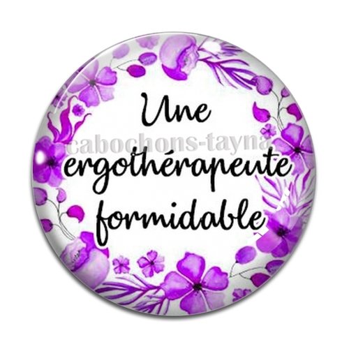 Cabochon ergothérapeute qui déchire, résine ou verre différente taille