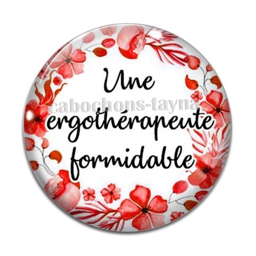 Cabochon ergothérapeute qui déchire, résine ou verre différente taille