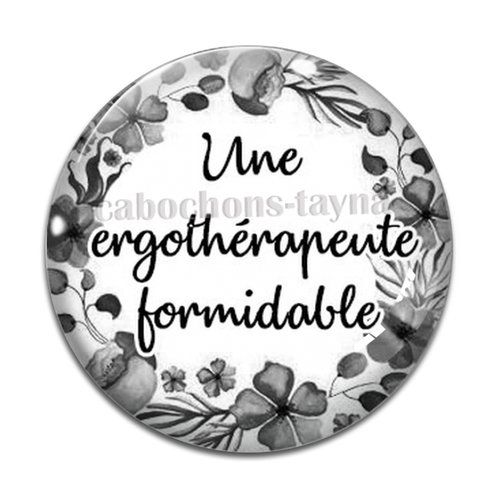 Cabochon ergothérapeute qui déchire, résine ou verre différente taille