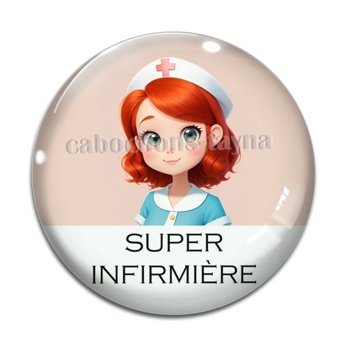 Cabochon super infirmière, résine ou verre différente taille