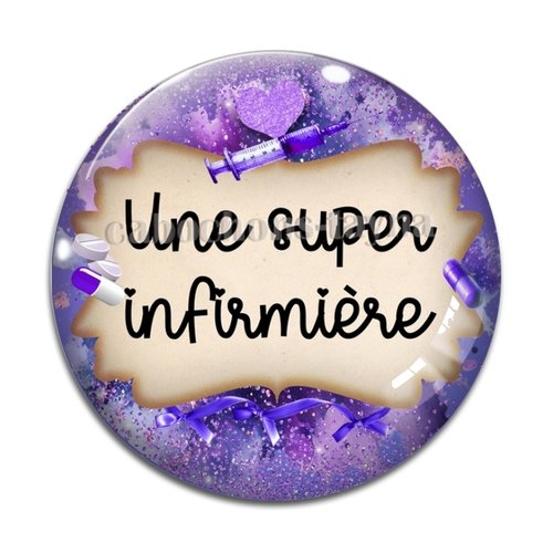 Cabochon super infirmière, résine ou verre différente taille