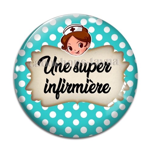 Cabochon super infirmière, résine ou verre différente taille