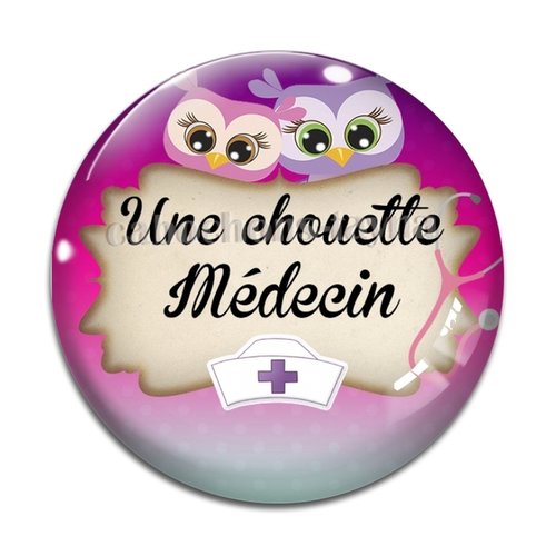 Cabochon chouette médecin, résine ou verre différente taille