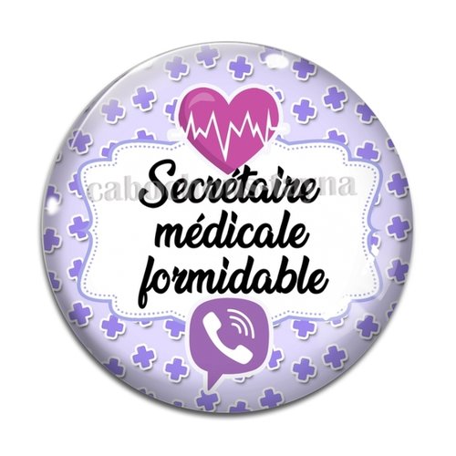 Cabochon secrétaire médicale formidable, résine ou verre différente taille