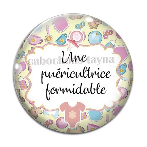 Cabochon puéricultrice formidable, résine ou verre différente taille