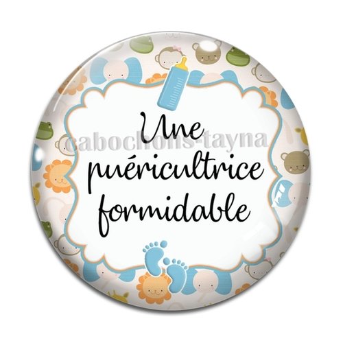Cabochon puéricultrice formidable, résine ou verre différente taille