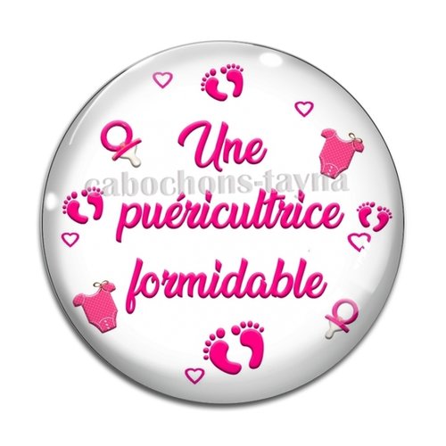 Cabochon puéricultrice formidable, résine ou verre différente taille