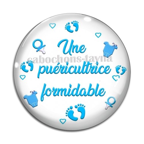 Cabochon puéricultrice formidable, résine ou verre différente taille