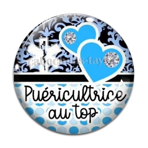 Cabochon puéricultrice au top, résine ou verre différente taille