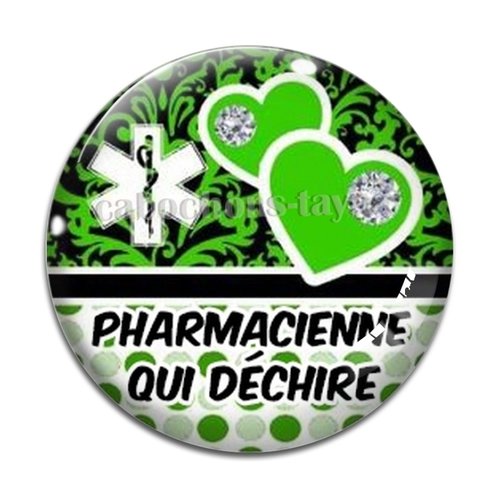 Cabochon une pharmacienne fqui déchire, résine ou verre différente taille