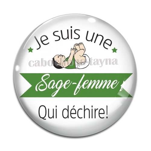 Cabochon sage femme qui déchire, résine ou verre différente taille