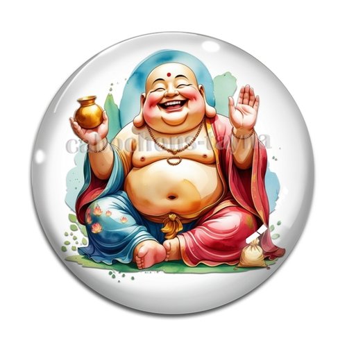 Cabochon bouddha, résine ou en verre différente taille
