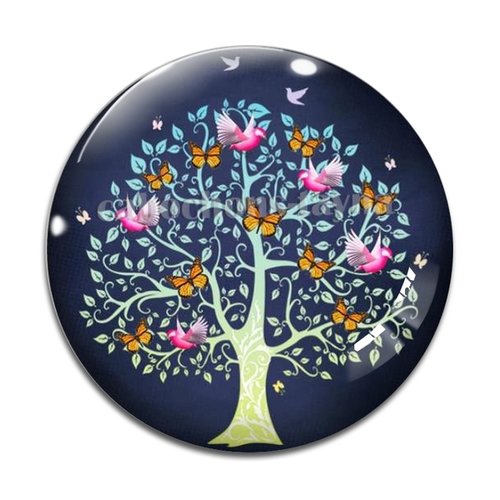 Cabochon arbre de vie, cabochon résine - ou verre rond différente taille