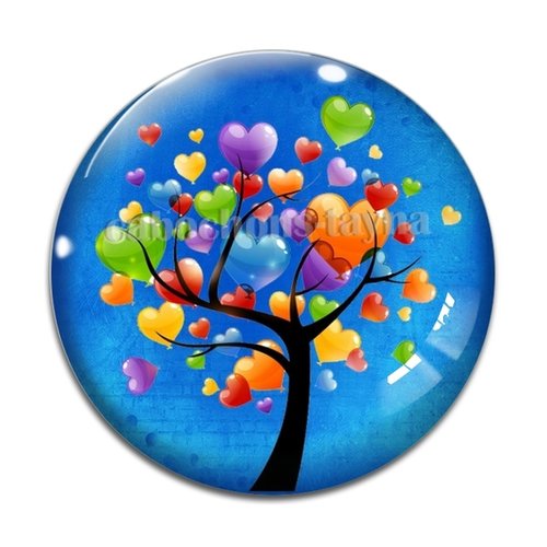Cabochon arbre de vie, cabochon résine - ou verre rond différente taille