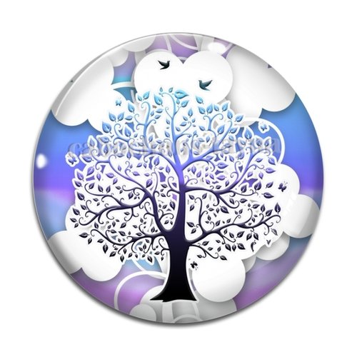 Cabochon arbre de vie, cabochon résine - ou verre rond différente taille