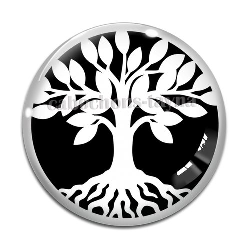 Cabochon arbre de vie, cabochon résine - ou verre rond différente taille