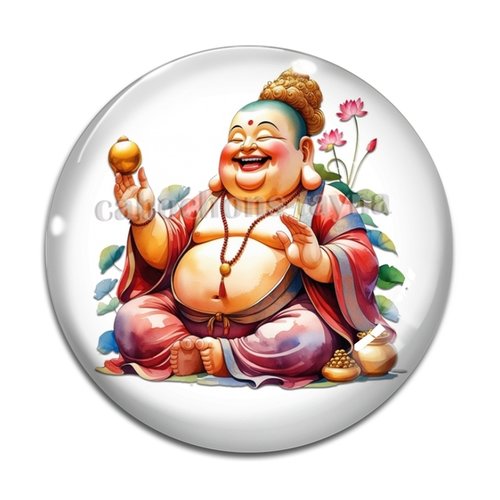 Cabochon bouddha, résine ou en verre différente taille