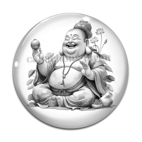 Cabochon bouddha, résine ou en verre différente taille