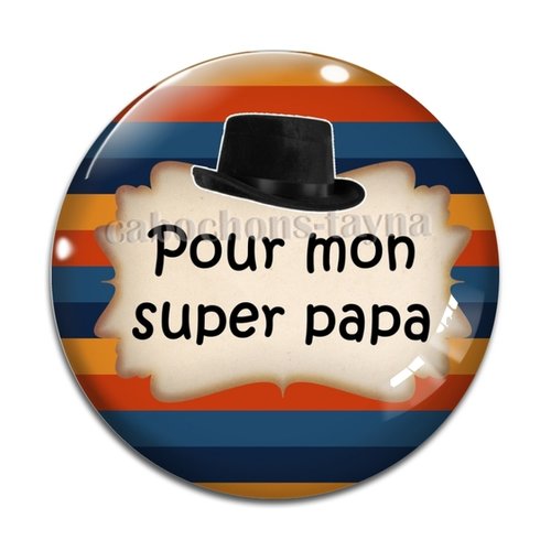 Cabochon super papa, cabochon résine ou verre rond différente taille