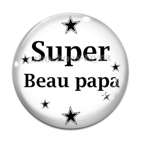 Cabochon super beau papa, cabochon résine ou verre rond différente taille