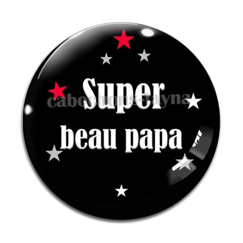 Cabochon super beau papa, cabochon résine ou verre rond différente taille