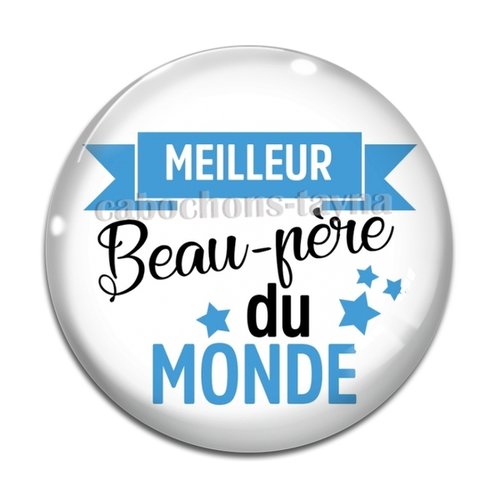 Cabochon meilleur beau père, cabochon résine ou verre rond différente taille