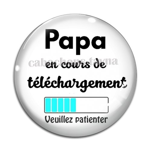 Cabochon futur papa, cabochon résine ou verre rond différente taille
