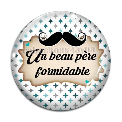 Cabochon beau père formidable, cabochon résine ou verre rond différente taille
