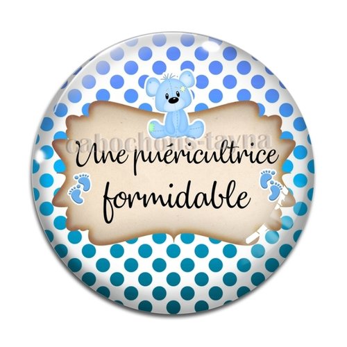 Cabochon puéricultrice formidable, cabochon résine ou verre rond différente taille