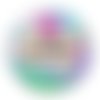Cabochon je soigne avec le coeur, cabochon résine ou verre rond différente taille